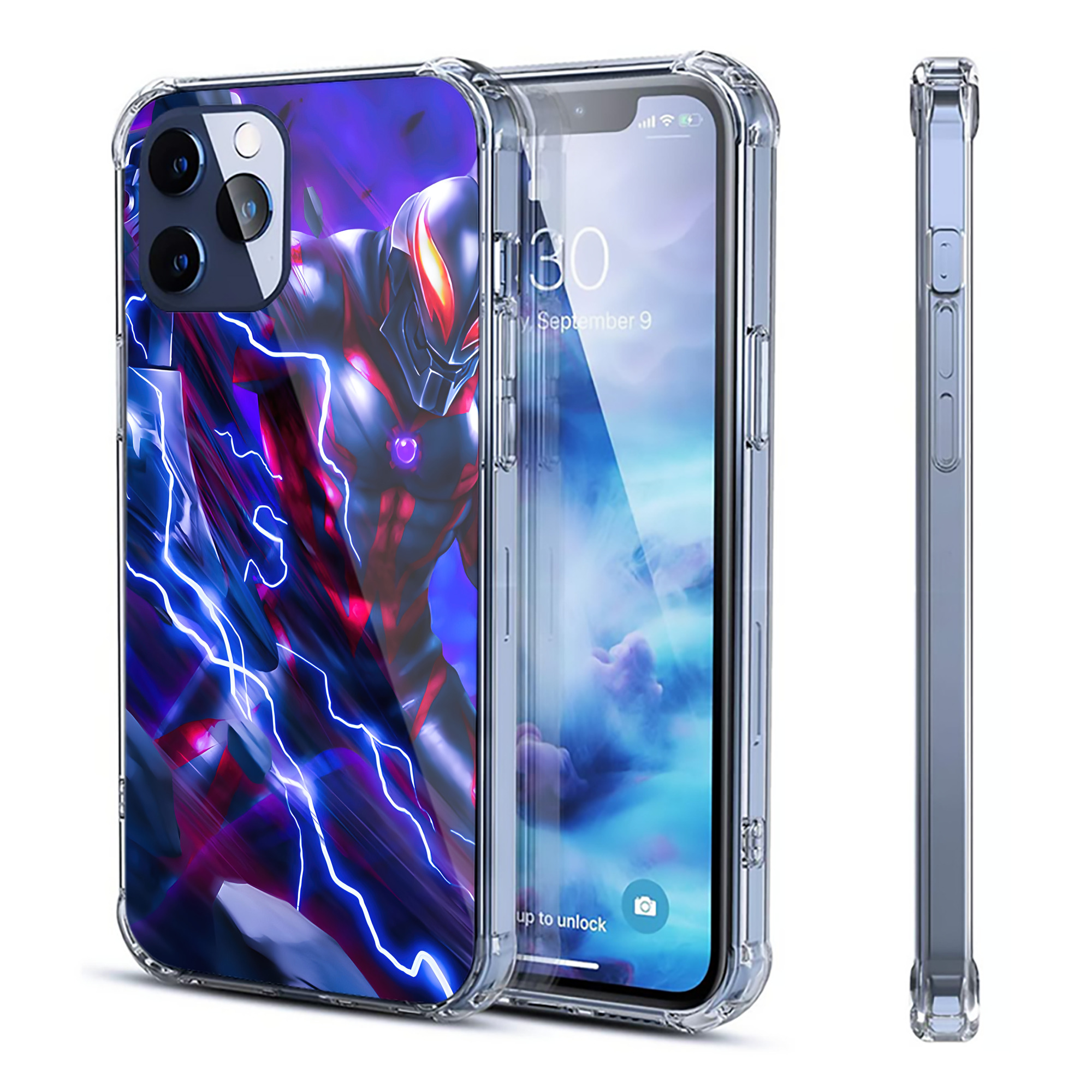 （画像用） ウルトラマン Ultraman 【iPhone 12シリーズ対応】透明スマホケース（クリアソフトケース）